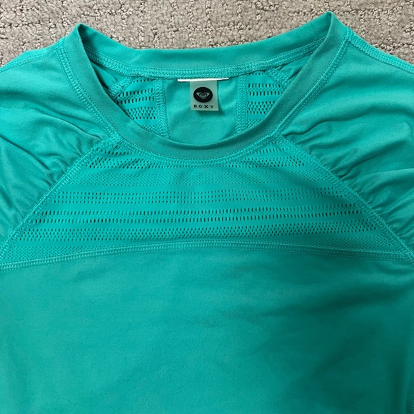Roxy Womens Athletic T Shirt Green Small - Picture 2 of 3